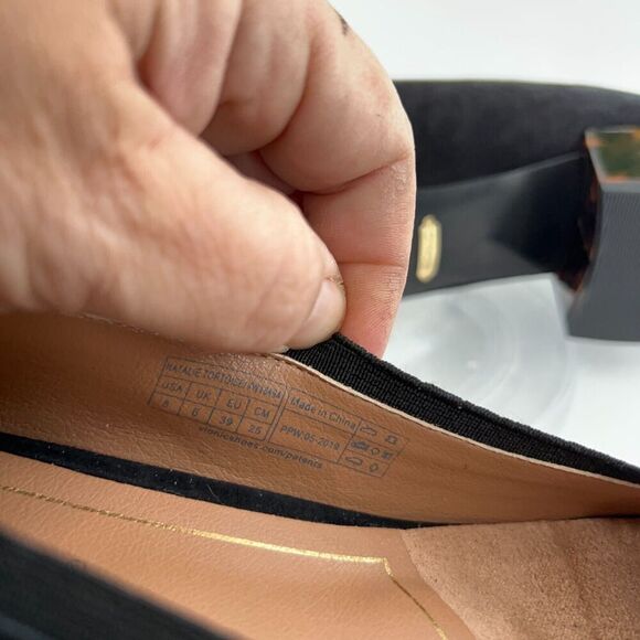 Vionic Womens Natalie Pump Size 8 Black Suede Tortoise Shell Heel Dress Shoe - Picture 15 of 16